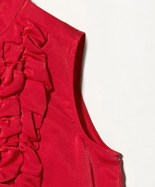 UNITED ARROWS(ユナイテッドアローズ)の「サテン フリル ブラウス ‐ウォッシャブル‐(シャツ/ブラウス・レディース・レッド/ホワイト/その他1・FREE)」の9枚目の写真
