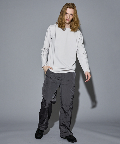 5351 POUR LES HOMMES 長袖 ボーダーカットソー 白黒 L 5351 POUR LES HOMMES 30%OFF コンビネーション ボーダー 長袖 T