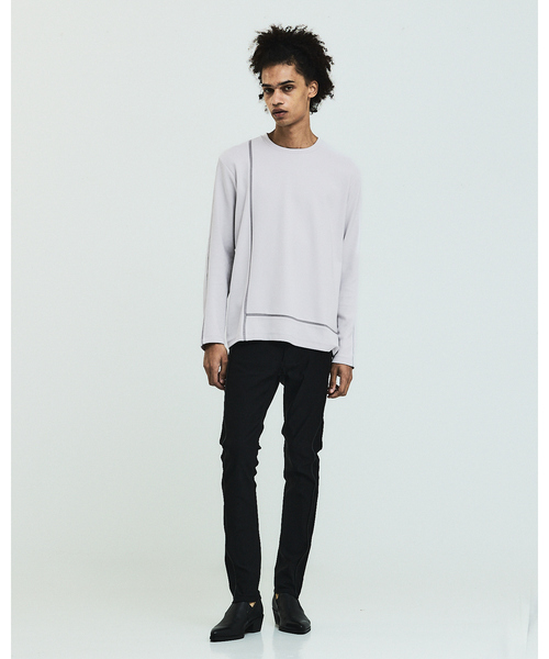 5351 POUR LES HOMMES（ゴーサンゴーイチプールオム）の「【25AW】Lライン 長袖Tシャツ（Tシャツ/カットソー・メンズ・ライトグレー/グリーン/ブラック・44/46/48/50）」の4枚目の写真