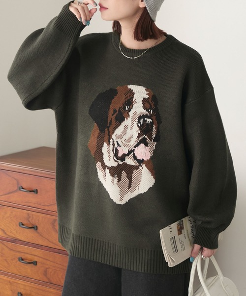 セール】セントバーナードジャガードニットプルオーバー（ニット