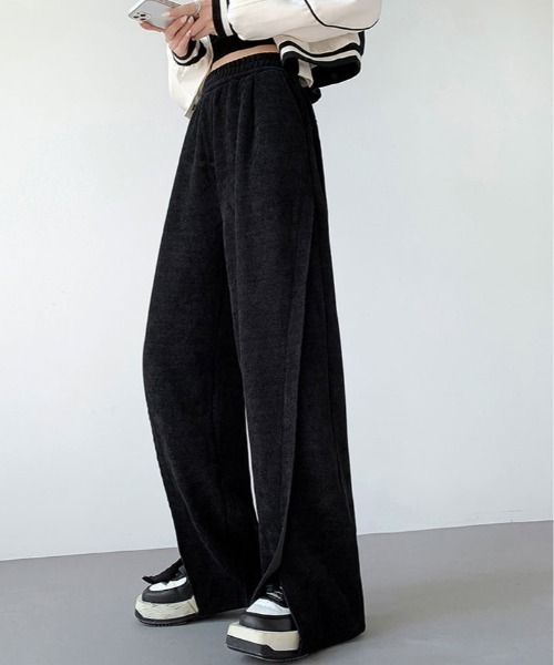 kirakiraShop(キラキラショップ)の「裏起毛 コーデュロイ フロント スリット パンツ(その他パンツ・レディース・チャコール/ブラック/ベージュ・M/L/XL)」の21枚目の写真