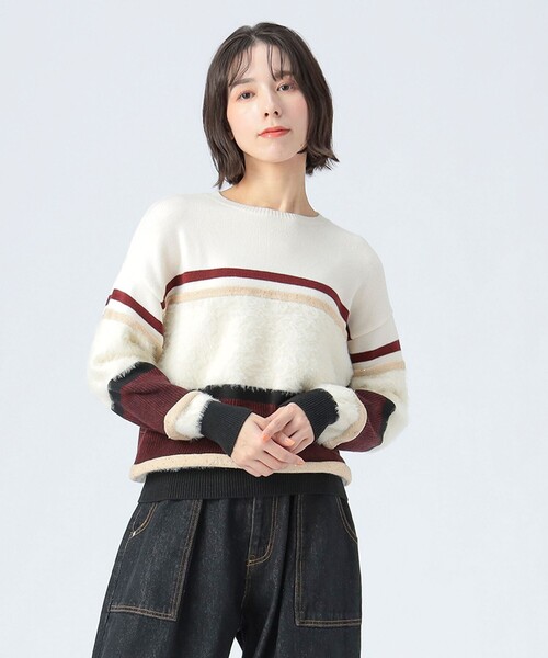 立体 ボーダー ニット（ニット/セーター）｜BEAMS HEART（ビームス