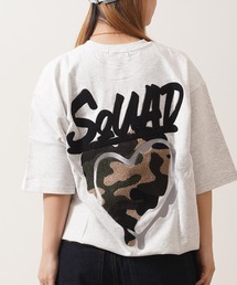 ハートサガラ刺繍 スウェットTシャツ / Heart Sagara Embroidery Sweatshirt T-Shirt