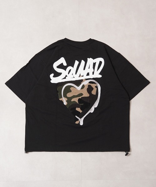 1111clothing(ワンフォークロージング)の「ハートサガラ刺繍 スウェットTシャツ / Heart Sagara Embroidery Sweatshirt T-Shirt(Tシャツ/カットソー・メンズ・ブラック系1/ブラック系2/ホワイト系1/ホワイト系2・M/L/XL)」の12枚目の写真