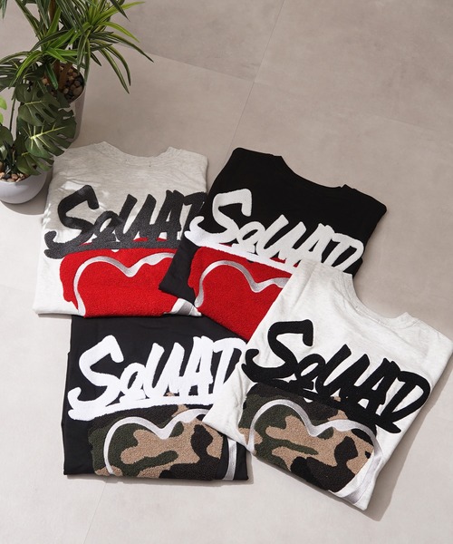 1111clothing(ワンフォークロージング)の「ハートサガラ刺繍 スウェットTシャツ / Heart Sagara Embroidery Sweatshirt T-Shirt(Tシャツ/カットソー・メンズ・ブラック系1/ブラック系2/ホワイト系1/ホワイト系2・M/L/XL)」の15枚目の写真