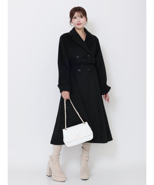 EATME(イートミー)の「ダブルテーラードロングコート(その他アウター・レディース・オフホワイト/グレー/ブラック・FREE)」の10枚目の写真