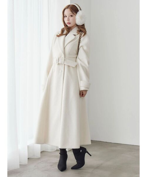 EATME(イートミー)の「ダブルテーラードロングコート(その他アウター・レディース・オフホワイト/グレー/ブラック・FREE)」の14枚目の写真