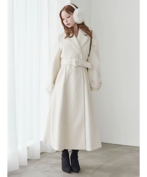 EATME(イートミー)の「ダブルテーラードロングコート(その他アウター・レディース・オフホワイト/グレー/ブラック・FREE)」の15枚目の写真