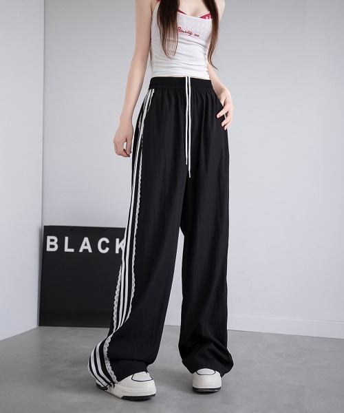 blackdia ocean(ブラックダイヤオーシャン)の「blackdia ocean レースリボン ラインパンツ(その他パンツ・レディース・ブラック/ホワイト・X-LARGE/SMALL/MEDIUM/LARGE)」の16枚目の写真