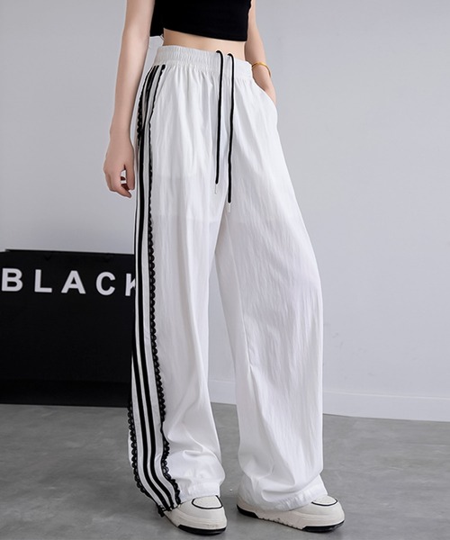 blackdia ocean(ブラックダイヤオーシャン)の「blackdia ocean レースリボン ラインパンツ(その他パンツ・レディース・ブラック/ホワイト・X-LARGE/SMALL/MEDIUM/LARGE)」の6枚目の写真