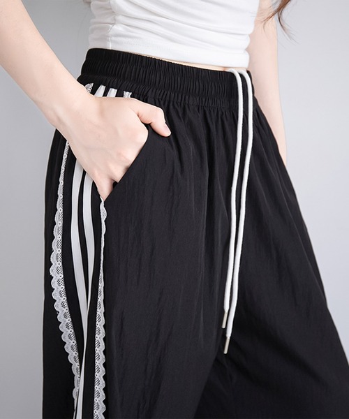 セール】blackdia ocean レースリボン ラインパンツ（その他パンツ