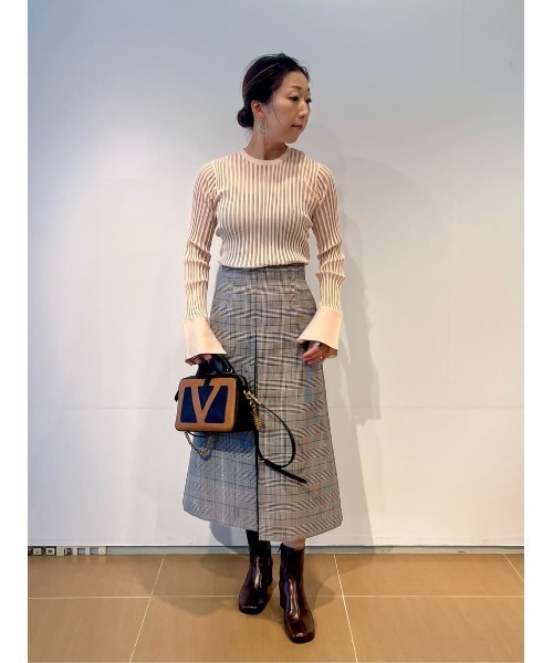 セール】ESTNATION / フロントボックスセミフレアスカート（スカート