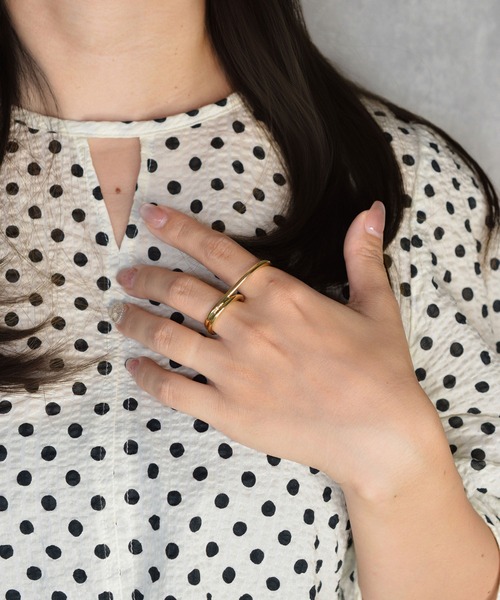 BROTHERHOOD(ブラザーフッド)の「【earyear】Bridge Duo Double Finger Ring(リング・レディース・ゴールド・FREE)」の6枚目の写真