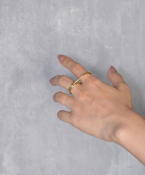 BROTHERHOOD(ブラザーフッド)の「【earyear】Bridge Duo Double Finger Ring(リング・レディース・ゴールド・FREE)」の8枚目の写真