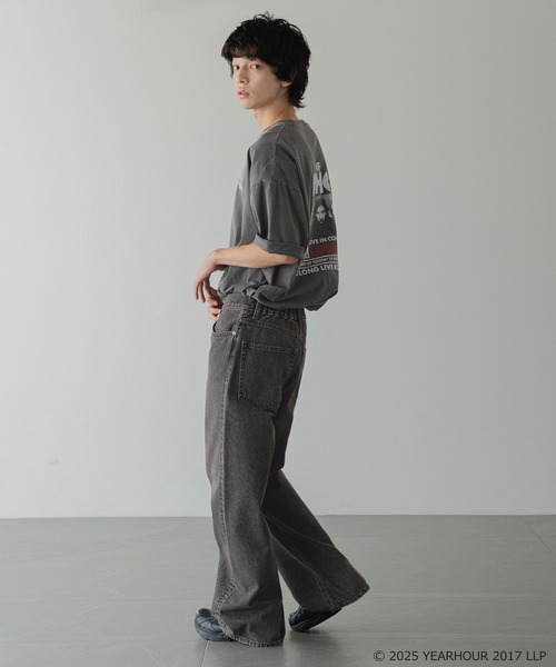 LOWRYS FARM(ローリーズファーム)の「【LFM(U)】UK ROCKTSS(Tシャツ/カットソー・メンズ・チャコールグレー/オフホワイト/ホワイト×グレー・FREE)」の21枚目の写真