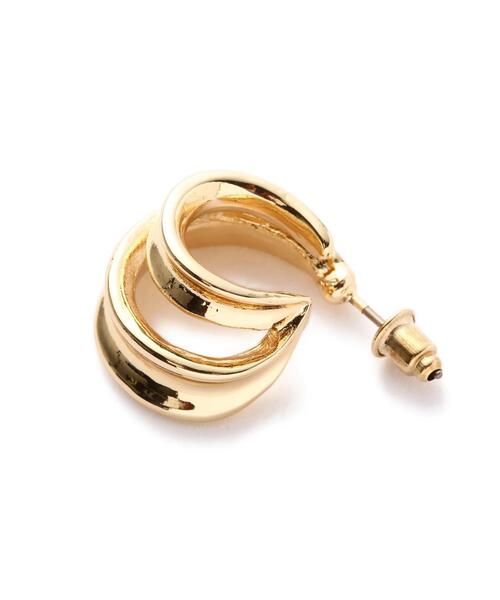 EDIT COLOGNE(エディットコロン)の「ダブルフープピアス(ピアス(両耳用)・レディース・ゴールド・フリ-)」の3枚目の写真