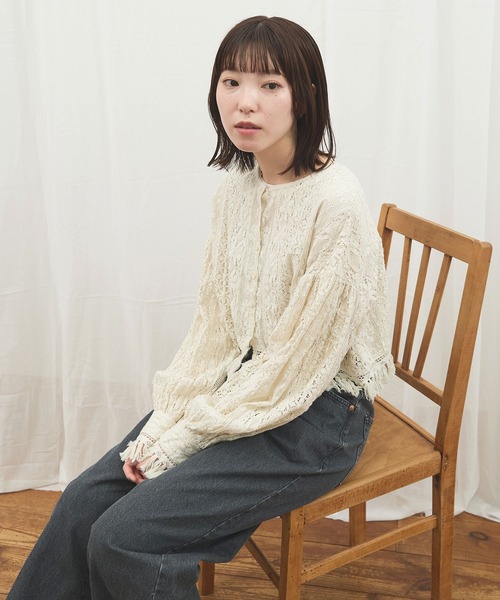 fig London(フィグロンドン)の「_Carol bolero(シャツ/ブラウス・レディース・ブラック/アイボリー・FREE)」の4枚目の写真