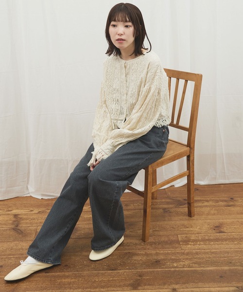 fig London(フィグロンドン)の「_Carol bolero(シャツ/ブラウス・レディース・ブラック/アイボリー・FREE)」の7枚目の写真