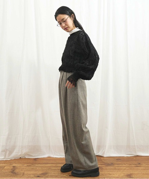 fig London(フィグロンドン)の「_Carol bolero(シャツ/ブラウス・レディース・ブラック/アイボリー・FREE)」の15枚目の写真