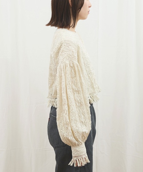 fig London(フィグロンドン)の「_Carol bolero(シャツ/ブラウス・レディース・ブラック/アイボリー・FREE)」の21枚目の写真