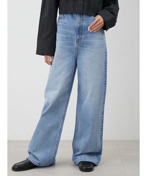 ハイウエストワイドデニムパンツ（デニムパンツ）｜Mila Owen（ミラ