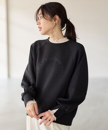 ロゴ刺繍ダンボールトレーナー