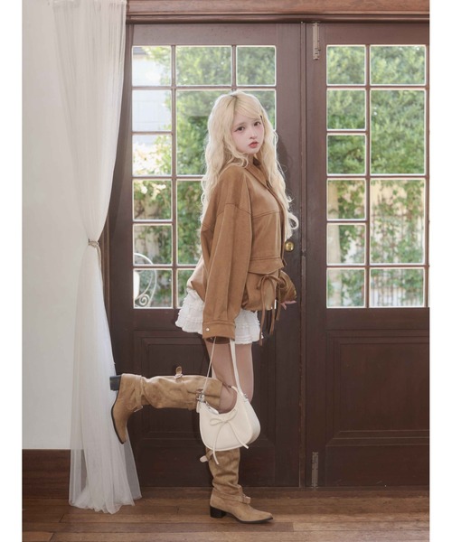 PHILLY(フィリー)の「リボンポケットスウェードタッチジャケット(ブルゾン・レディース・ブラウン/ダークブラウン・FREE)」の15枚目の写真