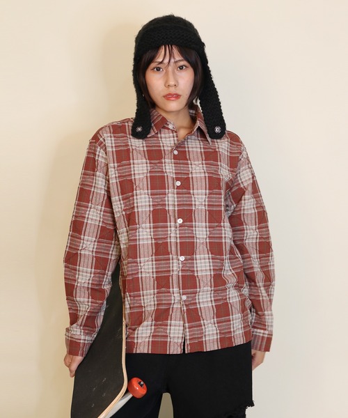 aimoha(アイモハ)の「aimoha men ヴィンテージチェックシャツ/Vintage Check Shirt(シャツ/ブラウス・メンズ・ネイビー/レッド・MEDIUM/LARGE)」の1枚目の写真