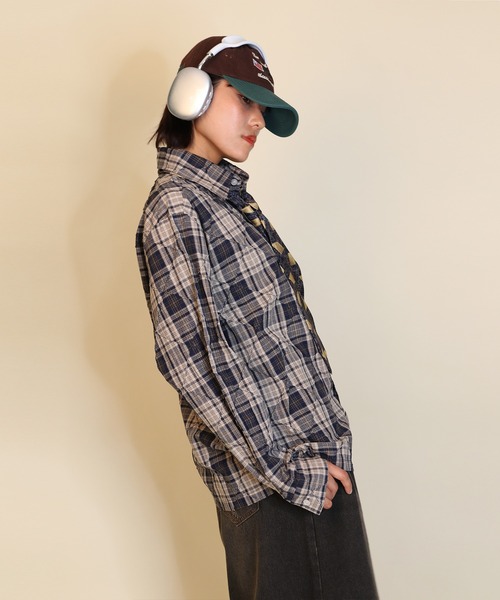 aimoha(アイモハ)の「aimoha men ヴィンテージチェックシャツ/Vintage Check Shirt(シャツ/ブラウス・メンズ・ネイビー/レッド・MEDIUM/LARGE)」の19枚目の写真