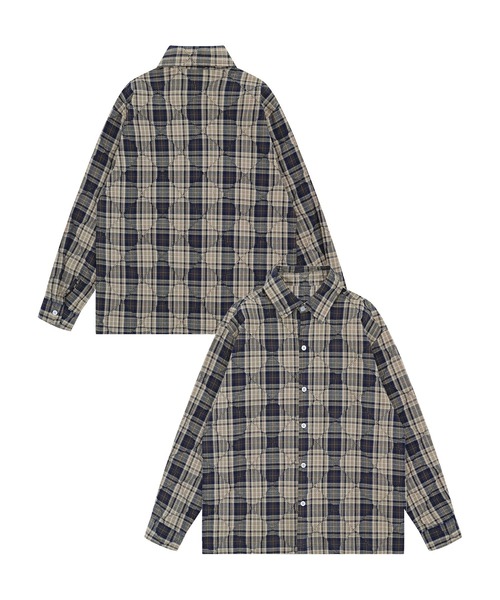 aimoha(アイモハ)の「aimoha men ヴィンテージチェックシャツ/Vintage Check Shirt(シャツ/ブラウス・メンズ・ネイビー/レッド・MEDIUM/LARGE)」の16枚目の写真