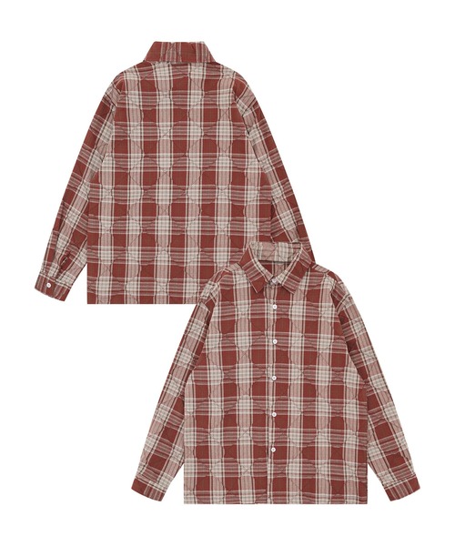 aimoha(アイモハ)の「aimoha men ヴィンテージチェックシャツ/Vintage Check Shirt(シャツ/ブラウス・メンズ・ネイビー/レッド・MEDIUM/LARGE)」の17枚目の写真