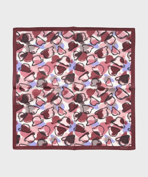 TAKEO KIKUCHI（タケオキクチ）の「ボーラーハットプリントハンカチ（ハンカチ/ハンドタオル・メンズ・ブラウン系その他2/ネイビー系/ワイン系1・00）」の4枚目の写真