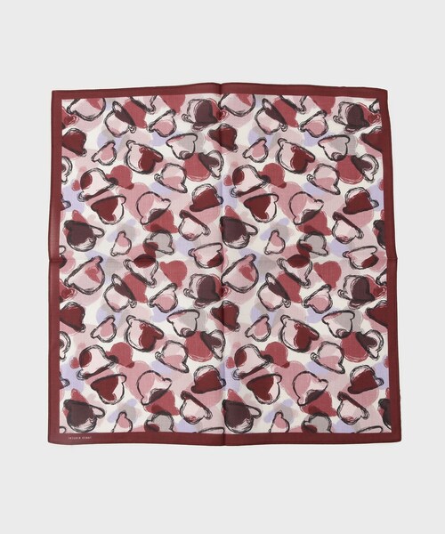 TAKEO KIKUCHI（タケオキクチ）の「ボーラーハットプリントハンカチ（ハンカチ/ハンドタオル・メンズ・ブラウン系その他2/ネイビー系/ワイン系1・00）」の5枚目の写真