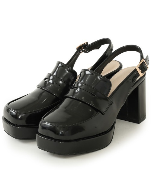 DEMETER(デメテル)の「厚底 プラットフォーム スリングバック ローファーパンプス(パンプス・レディース・ダークブラウン/ブラック・M/S/L)」の19枚目の写真