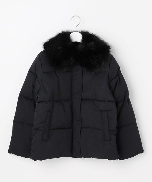 セール】ファーカラー付き・ダウン見え中綿 ジャケット（ダウンベスト