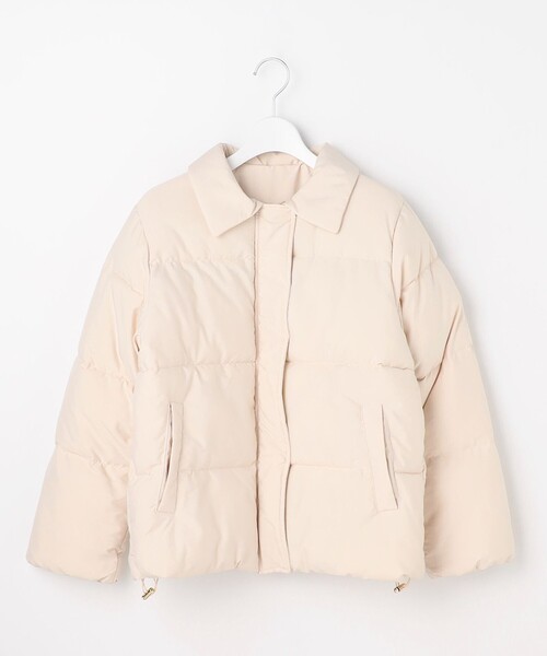 セール】ファーカラー付き・ダウン見え中綿 ジャケット（ダウンベスト