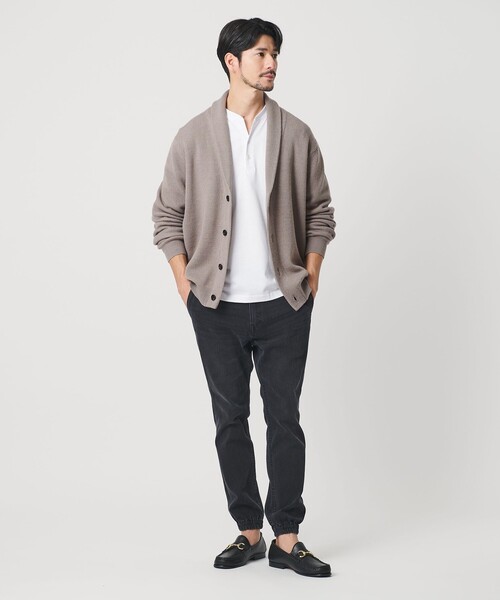 BEAUTY&YOUTH UNITED ARROWS（ビューティーアンドユースユナイテッドアローズ）の「【WEB限定 WARDROBE SMART】ウォッシャブル ショールカラー カーディガン（カーディガン/ボレロ・メンズ・ダークグレー/ライトグレー/ブラック・XL/S/M/L）」の10枚目の写真
