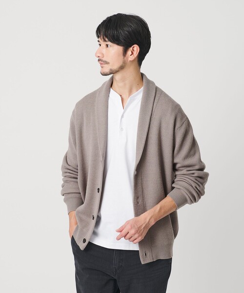 BEAUTY&YOUTH UNITED ARROWS（ビューティーアンドユースユナイテッドアローズ）の「【WEB限定 WARDROBE SMART】ウォッシャブル ショールカラー カーディガン（カーディガン/ボレロ・メンズ・ダークグレー/ライトグレー/ブラック・XL/S/M/L）」の11枚目の写真