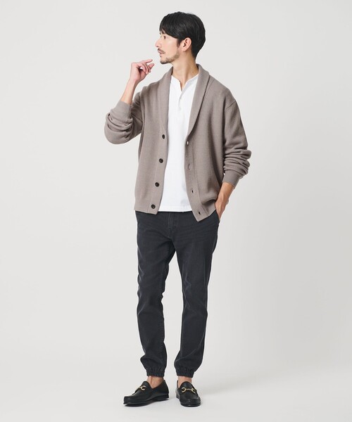 BEAUTY&YOUTH UNITED ARROWS（ビューティーアンドユースユナイテッドアローズ）の「【WEB限定 WARDROBE SMART】ウォッシャブル ショールカラー カーディガン（カーディガン/ボレロ・メンズ・ダークグレー/ライトグレー/ブラック・XL/S/M/L）」の13枚目の写真