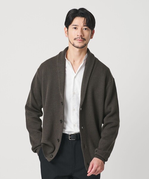 BEAUTY&YOUTH UNITED ARROWS（ビューティーアンドユースユナイテッドアローズ）の「【WEB限定 WARDROBE SMART】ウォッシャブル ショールカラー カーディガン（カーディガン/ボレロ・メンズ・ダークグレー/ライトグレー/ブラック・XL/S/M/L）」の16枚目の写真