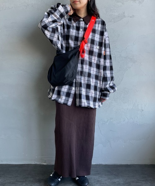 UNIVERSAL OVERALL（ユニバーサルオーバーオール）の「[UNIVERSAL OVERALL/ユニバーサルオーバーオール] 別注 ビッグシルエットパジャマシャツ（シャツ/ブラウス・レディース・ブラック/グリーン/イエロー・M/L/XL）」の14枚目の写真