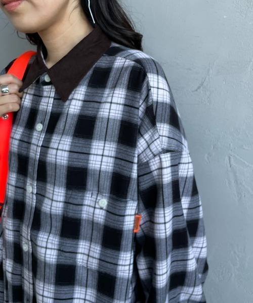 UNIVERSAL OVERALL（ユニバーサルオーバーオール）の「[UNIVERSAL OVERALL/ユニバーサルオーバーオール] 別注 ビッグシルエットパジャマシャツ（シャツ/ブラウス・レディース・ブラック/グリーン/イエロー・M/L/XL）」の17枚目の写真