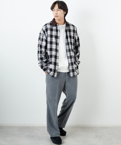 UNIVERSAL OVERALL（ユニバーサルオーバーオール）の「[UNIVERSAL OVERALL/ユニバーサルオーバーオール] 別注 ビッグシルエットパジャマシャツ（シャツ/ブラウス・レディース・ブラック/グリーン/イエロー・M/L/XL）」の7枚目の写真