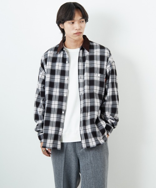 UNIVERSAL OVERALL（ユニバーサルオーバーオール）の「[UNIVERSAL OVERALL/ユニバーサルオーバーオール] 別注 ビッグシルエットパジャマシャツ（シャツ/ブラウス・レディース・ブラック/グリーン/イエロー・M/L/XL）」の20枚目の写真