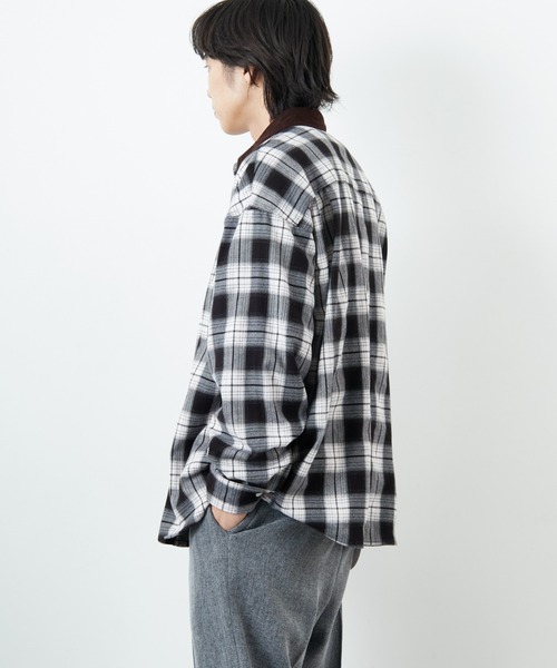 UNIVERSAL OVERALL（ユニバーサルオーバーオール）の「[UNIVERSAL OVERALL/ユニバーサルオーバーオール] 別注 ビッグシルエットパジャマシャツ（シャツ/ブラウス・レディース・ブラック/グリーン/イエロー・M/L/XL）」の21枚目の写真