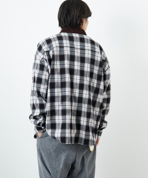 UNIVERSAL OVERALL（ユニバーサルオーバーオール）の「[UNIVERSAL OVERALL/ユニバーサルオーバーオール] 別注 ビッグシルエットパジャマシャツ（シャツ/ブラウス・レディース・ブラック/グリーン/イエロー・M/L/XL）」の22枚目の写真