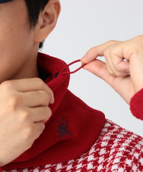 BEAMS GOLF（ビームスゴルフ）の「PURPLE LABEL / パイル ネックウォーマー（ネックウォーマー/スヌード・メンズ・ネイビー/レッド系その他7/ホワイト・ONE SIZE）」の6枚目の写真