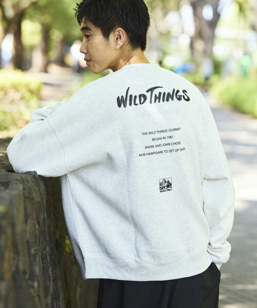 FREAK'S STORE(フリークスストア)の「限定展開 WILD THINGS×FREAK'S STORE/ワイルドシングス 別注 ビッグシルエット リフレクターバックプリント スウェット /(スウェット・メンズ・ブラック/アッシュグレー/グリーン/ネイビー・SMALL/MEDIUM/LARGE)」の21枚目の写真