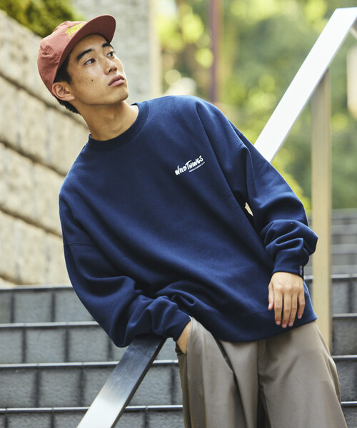 FREAK'S STORE(フリークスストア)の「限定展開 WILD THINGS×FREAK'S STORE/ワイルドシングス 別注 ビッグシルエット リフレクターバックプリント スウェット /(スウェット・メンズ・ブラック/アッシュグレー/グリーン/ネイビー・SMALL/MEDIUM/LARGE)」の15枚目の写真