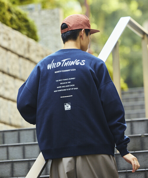 FREAK'S STORE(フリークスストア)の「限定展開 WILD THINGS×FREAK'S STORE/ワイルドシングス 別注 ビッグシルエット リフレクターバックプリント スウェット /(スウェット・メンズ・ブラック/アッシュグレー/グリーン/ネイビー・SMALL/MEDIUM/LARGE)」の17枚目の写真